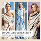 Maxi-Jurk Met Abstracte Print & Één Schouder – Opvallend Elegant