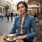 👖 Dames spijkerjack met ruches – Casual, stijlvol en makkelijk te combineren ✨