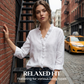 🌸 Damesblouse met Ruches & V-Hals ✨ Elegant, Luchtig & Comfortabel – Nu 60% KORTING