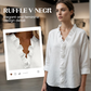 🌸 Damesblouse met Ruches & V-Hals ✨ Elegant, Luchtig & Comfortabel – Nu 60% KORTING