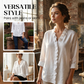 🌸 Damesblouse met Ruches & V-Hals ✨ Elegant, Luchtig & Comfortabel – Nu 60% KORTING