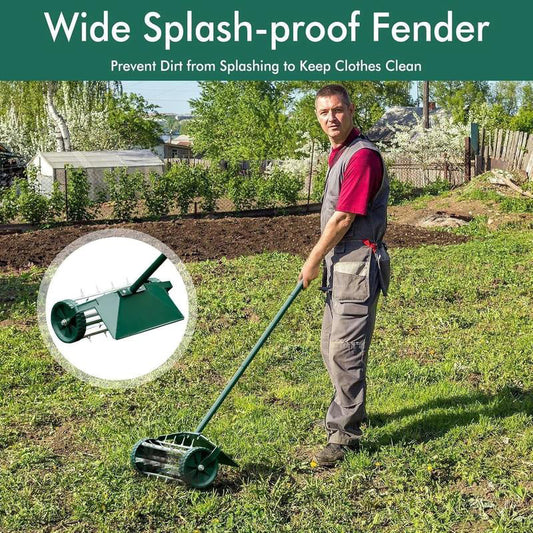 🌱 Lente Klaar! Gazonbeluchter op Wielen met Handvat – Voor een Gezond & Groen Gazon | NU 58% KORTING – OP = OP