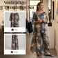 🌸 Dames Bloemen Asymmetrische Tuniek & Wijde Pijpen Broek Set ✨ Luchtig, Elegant & Comfortabel – Nu 63% KORTING