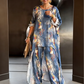🌸 Dames Bloemen Asymmetrische Tuniek & Wijde Pijpen Broek Set ✨ Luchtig, Elegant & Comfortabel – Nu 63% KORTING