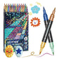 🎨Penseelmarkers met glittereffect🥇✨: Maak moeiteloos sprankelende kunstwerken 🥳(🌈24-96 kleuren | Vloeiend, verstopt niet | Loopt niet door📝)