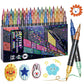 🎨Penseelmarkers met glittereffect🥇✨: Maak moeiteloos sprankelende kunstwerken 🥳(🌈24-96 kleuren | Vloeiend, verstopt niet | Loopt niet door📝)
