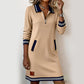 👗 Damesjurk met Kraag en Lange Mouwen – Elegante Polo Stijl voor Elke Gelegenheid ✨ Nu 60% KORTING – Comfortabel, Chic & Veelzijdig