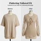 Women’s Elegant Long Sleeve Lace Panel Top