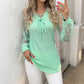 Women’s Elegant Long Sleeve Lace Panel Top