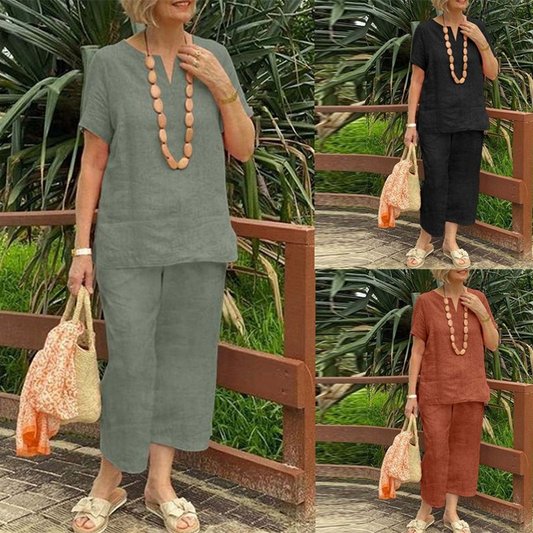 🌿2026 NIEUW – 58% KORTING💥 Zachte 2-delige Damesset – Comfortabele Top + Broek | Luchtige Stof & Ideaal voor Dagelijks Comfort