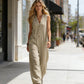 Mouwloze Jumpsuit met V-hals en Wijde Pijpen voor Dames – Nieuw | 63% Korting