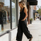 Mouwloze Jumpsuit met V-hals en Wijde Pijpen voor Dames – Nieuw | 63% Korting
