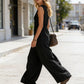 Mouwloze Jumpsuit met V-hals en Wijde Pijpen voor Dames – Nieuw | 63% Korting