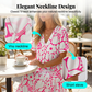🌸2026 NIEUW – 50% KORTING💥 Casual Bloemenjurk met V-hals – Zachte, Luchtige Stof & Comfortabele Pasvorm