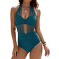 👙50% KORTING🔥Damesbadpak met haltertop en buikcorrectie