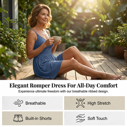 🥳💃 LAATSTE DAG! 50% KORTING ✨ Geribbelde Jumpsuit met Verborgen Broekje – Flatterend, Ademend & Comfortabel 🌬️