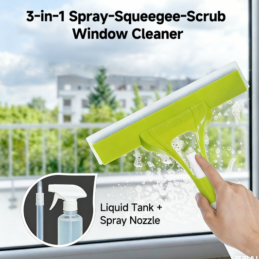 🧼 Voorjaarsschoonmaak Deal 78% Korting – 3-in-1 Raamwisser met Sprayfunctie | Streepvrije Ramen Zonder Emmer