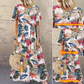 🔥 78% Korting – Retro Maxi Jurk met Bloemenprint | Losvallend, Flatterend & Licht om te Dragen