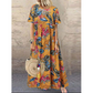 🔥 78% Korting – Retro Maxi Jurk met Bloemenprint | Losvallend, Flatterend & Licht om te Dragen