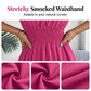 🌞HETE UITVERKOOP 50% KORTING👗 Zomerse casual midi-jurk met ruches aan de zoom