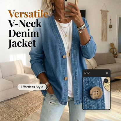 Klassiek Jeansjack Met Knopen – Jouw Dagelijkse Favoriet✨Tijdloos design, perfecte pasvorm – Voor elke dag, bij elke outfit
