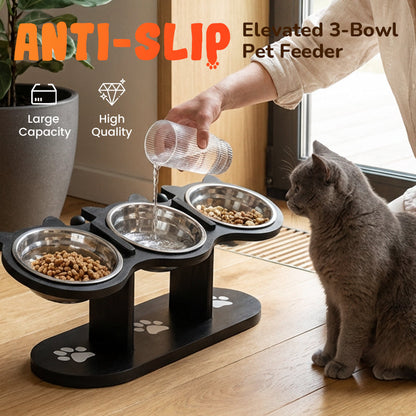 🐾 58% Korting – Verhoogde Voerbak voor Honden & Katten | Comfortabel Eten zonder Knoeien (3 Bakjes)