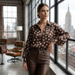 👚 62% Korting – Damesblouse met Stippen & Knoopsluiting | Retro, Elegant & Makkelijk te Combineren