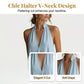 🌴 69% Korting – Zomerse Maxi-Jurk met Halternek & V-hals | Elegant, Luchtig & Perfect voor Vakantie