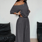 🌸 2-Delige Dames Outfit – Off-Shoulder Top met Broek | Elegante Look, Comfortabele Pasvorm & Moeiteloos Te Combineren