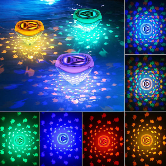 🔮 Koop 3 = Krijg 1 Gratis – Drijvende LED Visprojector | Zwembadverlichting met 8 Kleuren & 4 Modi – Creëer Direct Sfeervolle Avonden ✨🐠