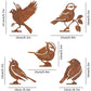 62% Korting!🐦5-delige Roestige Metalen Vogelset - Authentieke Cortenstaal-look Tuindecoratie - Voor Hek, Boom & Balkon