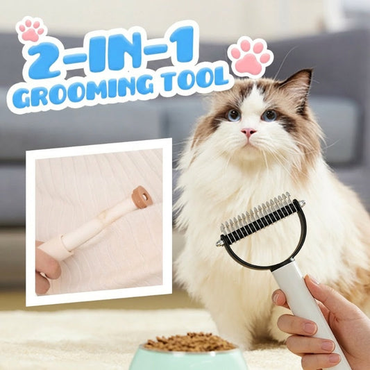 🐾 63% KORTING – 2-in-1 Kam & Roller voor Huisdierenhaar | Ontwart Zachtjes en Verwijdert Losse Haren in Eén Beweging ✨