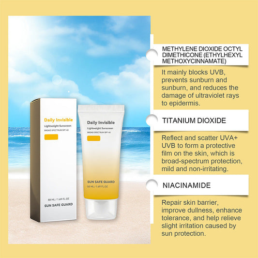 ☀️ 62% KORTING – Dagelijkse Onzichtbare Zonnebrandcrème SPF 40 | Lichtgewicht, Niet Vet & Perfect voor Elke Dag ✨