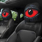 👁️ Spooky Red Eye Auto Hoofdsteunhoes – Unieke auto-accessoire met opvallend design 🚗