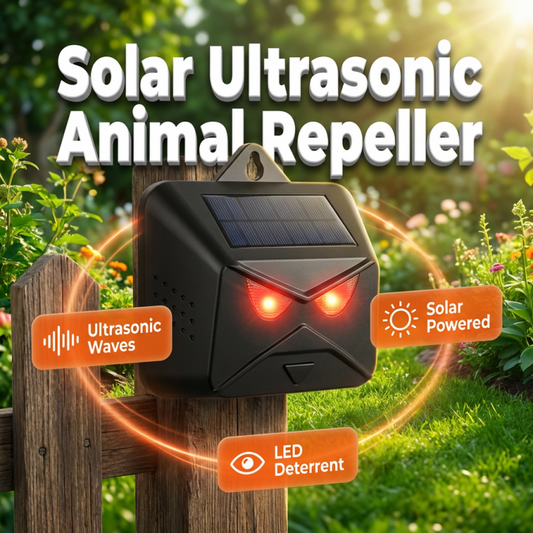 🌳 Zonne-energie Dierenverjager voor Buiten – Ultrasoon & Automatische Bescherming 🦊✨