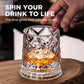 ✨ Luxe Draaiend Drinkglas – Het Perfecte Cadeau voor Whisky Liefhebbers 🥃