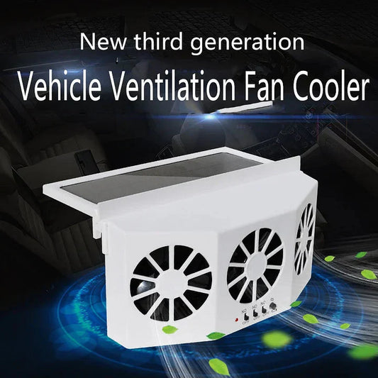 🚗 Solar Auto Koelventilator – Ventilatie & Frissere Lucht in de Auto 🌿