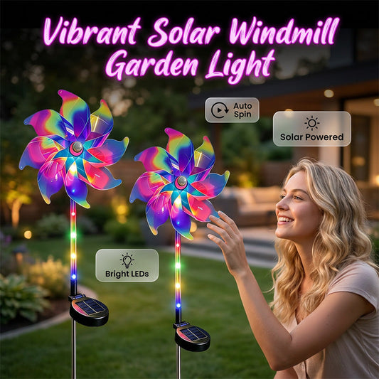 🌈 Decoratieve Solar Pinwheel Lamp – Voor een warme en kleurrijke tuin 🌙