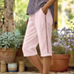 ☀️ Capri Broek voor Dames – Verfijnde Kantdetails & Relaxte Pasvorm 💕