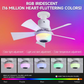 💡 RGB Plafondventilator met Bluetooth – Koele Lucht, Muziek en Sfeerverlichting 🎶🍃