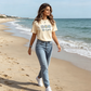 “Life is Good” 👌T-shirt Met Madeliefjesprint – Positieve Vibes Voor Elke Dag🌸