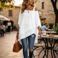 ✨ Losvallende damesblouse met asymmetrische snit – Tijdloos, comfortabel en elegant 🌿