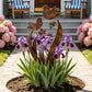 🌿 Rustieke Metalen Tuinpaal met Vogel- en Bloemmotief – Decoratief voor Tuin en Pad ✨
