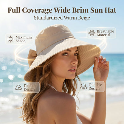 👒 TIJDELIJKE AANBIEDING ✨ Elegante Dames Zonnehoed met Strik – Stijlvol & Comfortabel voor Zonnige Dagen ☀️