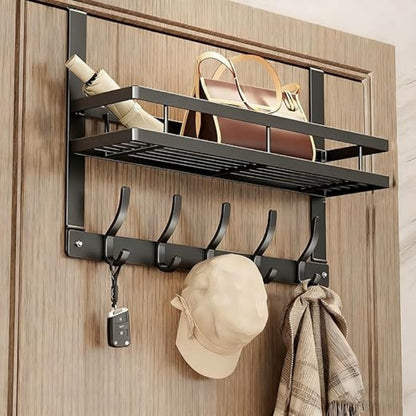 🚪🧺 Over-de-Deurhaken met Opbergmand – Extra Opbergruimte Zonder Boren