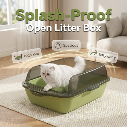 🏡 Kattenbak met spatbescherming – Compact ontwerp voor een nette kattenhoek 🐱