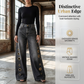 👖 Damesjeans met Wijde Pijpen & Metalen Oogjes – Trendy, Comfortabel en Opvallend ✨
