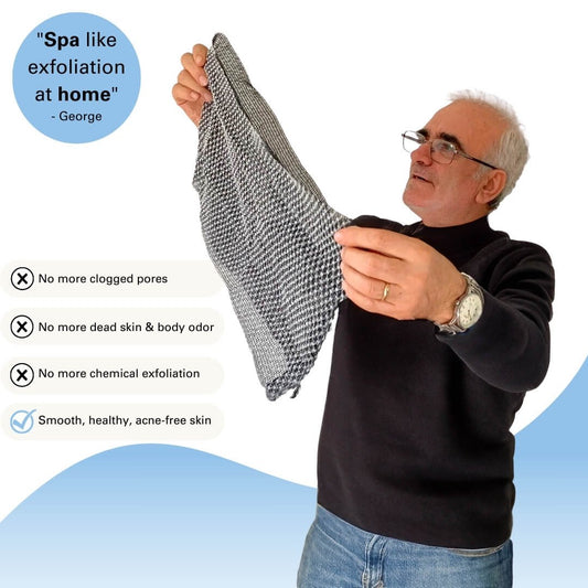 🛁 KOOP 1, KRIJG 1 GRATIS – Exfoliërende Douchehanddoek voor een Frisse Douche-ervaring ✨