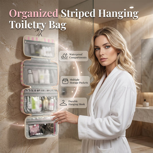 🌍 Slimme Hangende Toilettas – Perfect voor Vakantie, Weekendjes Weg en Dagelijks Gebruik 🧳