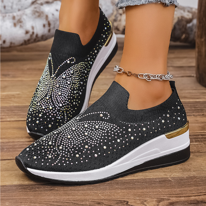 ⏰ TIJDELIJKE PRIJSVERLAGING! 💎Platform sneakers met stras, hoog comfort